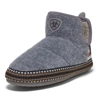 Ariat Women's Southwest Wool Blend Bootie Slippers In Charcoal In Animal Print