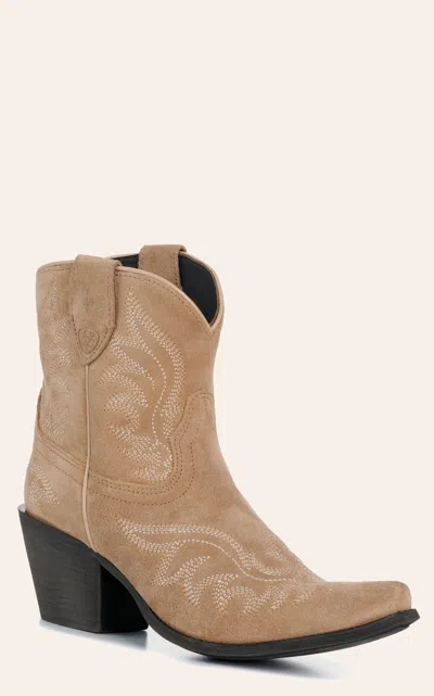 Ariat Women's Truly Taupe Suede Chandler Snip Toe Booties In Neutral