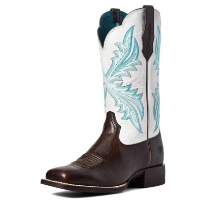 Ariat Women's West Bound Western Boot In Chocolate Chip/parchment In Multi