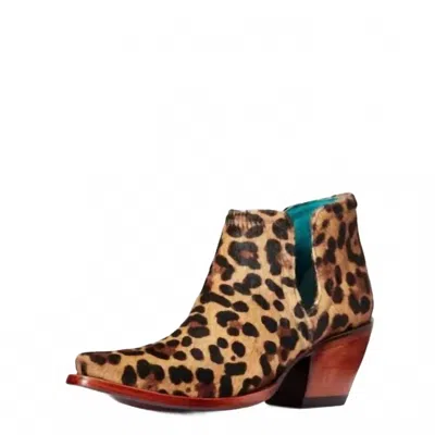 Ariat Women's Western Leather Haircalf Dixon Bootie In Leopard In Multi