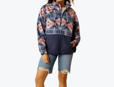 Ariat Women's Whisper Pullover Jacket In Grey Print In Gray