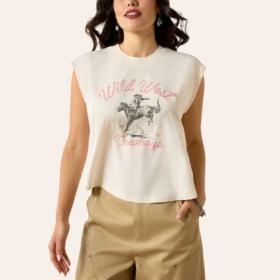 Ariat Women's Wild West Graphic Sea Salt Sleeveless T-shirt In Neutral