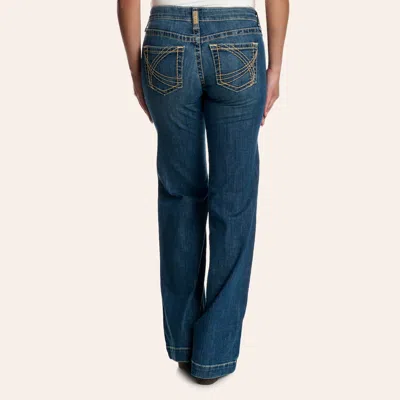 Ariat Womenâ€™s Estelle Canadian Medium Wash Mid-rise Trouser Jeans In Blue
