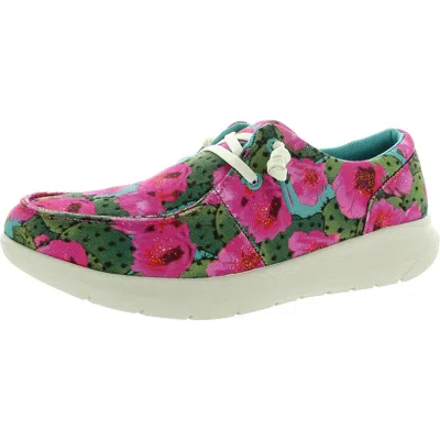 Ariat Womens Floral Print Canvas Casual And Fashion Sneakers In Multi
