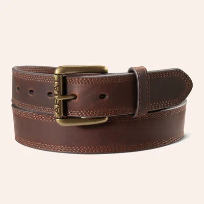 Ariat Work Men's Brown Triple Stitched Belt