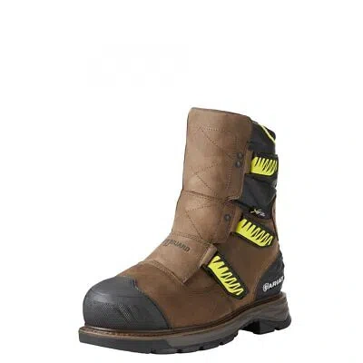 Pre-owned Ariat Work Mens 8" Catalyst Vx Composite Toe Waterproof Boot Oily Brown