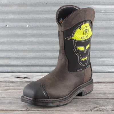 Pre-owned Ariat Workhog Xt Venttek Bold H2o Roughneck Boots In Ee