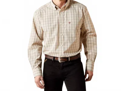 Ariat Wrinkle Free Alam Classic Fit Shirt In Cream In Neutral