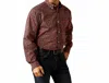 Ariat Wrinkle Free Iman Classic Fit Shirt In Navy/red In Multi
