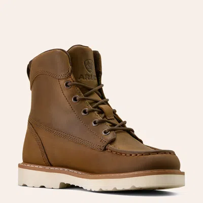 Ariat Youth Boys' Distressed Brown Lift Lacer Moc Toe Work Boots In Multi