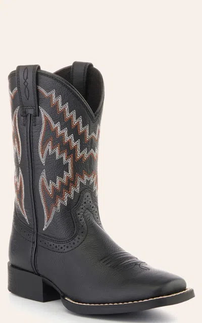 Ariat Youth Tycoon Black Square Toe Cowboy Boot