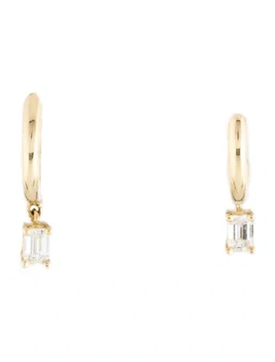 Pre-owned Ariel Gordon Jewelry 14k Diamond Teensy Huggie Drop Earrings In Multi