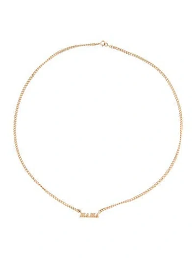 Pre-owned Ariel Gordon Jewelry 14k 'mama' Name It Necklace, 15" In Multi