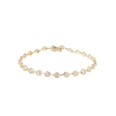 Ariel Gordon Jewelry Diamond Hex Tennis Bracelet In Yellow Gold