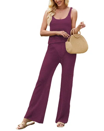 Ariel Tesoro 2pc Top & Pant Set In Purple