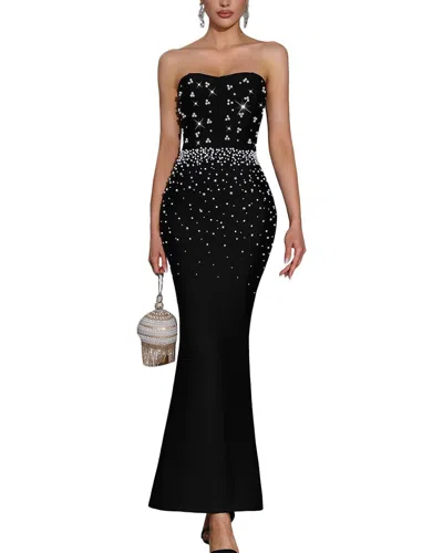 Ariel Tesoro Embellished Maxi Dress In Black