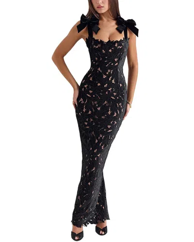 Ariel Tesoro Embellished Maxi Dress In Black