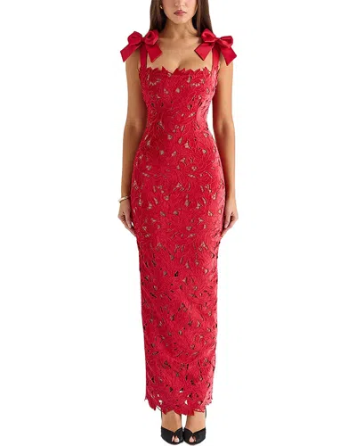 Ariel Tesoro Embellished Maxi Dress In Red