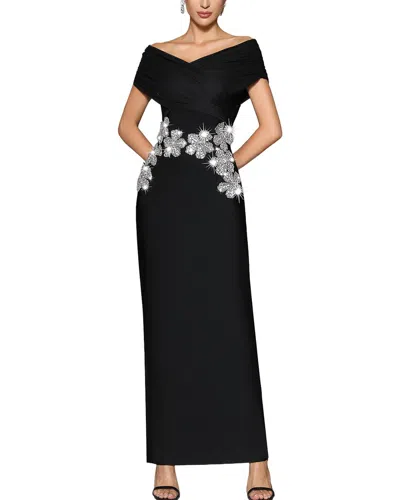 Ariel Tesoro Embellished Midi Dress In Black