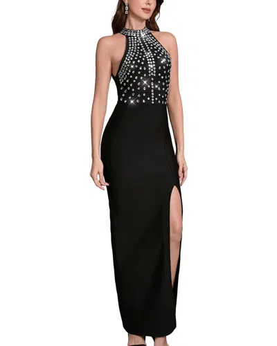 Ariel Tesoro Embellished Midi Dress In Black