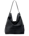Ariel Tesoro Leather Hobo Bag In Black