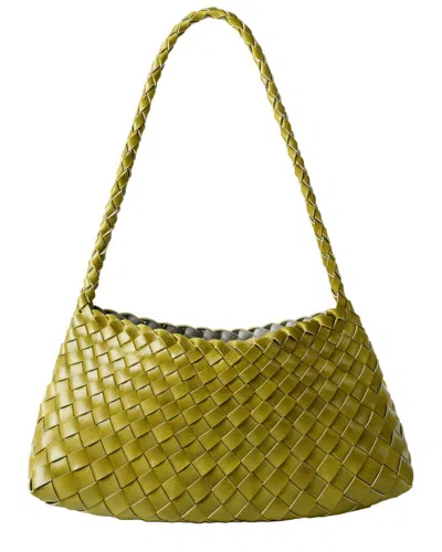 Ariel Tesoro Leather Shoulder Bag In Green