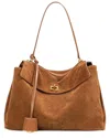 Ariel Tesoro Leather Tote In Brown