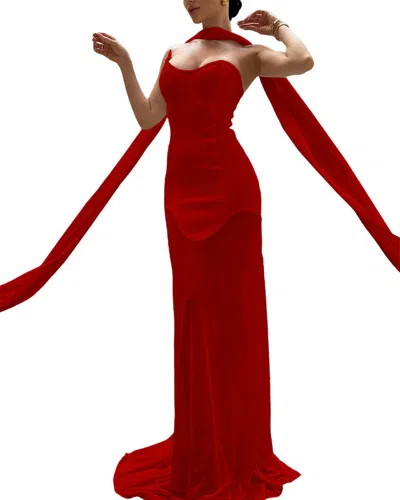 Ariel Tesoro Maxi Dress In Red