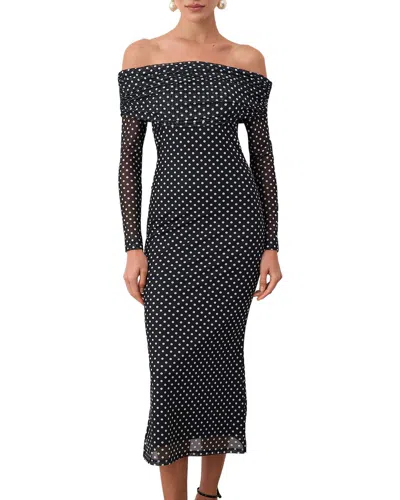 Ariel Tesoro Midi Dress In Blue
