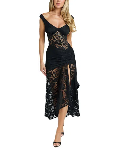 Ariel Tesoro Midi Dress In Black