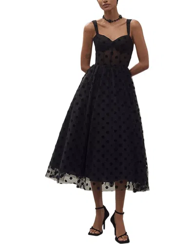 Ariel Tesoro Midi Dress In Black