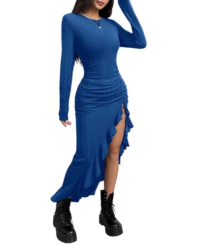Ariel Tesoro Midi Dress In Blue