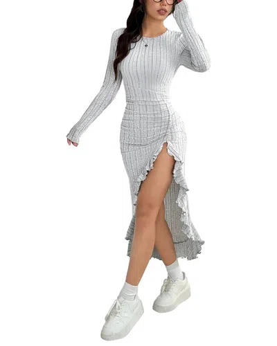 Ariel Tesoro Midi Dress In Gray