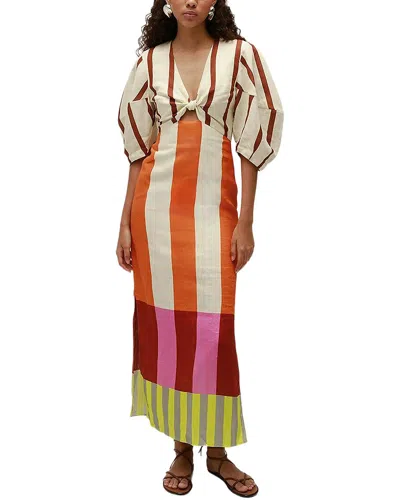 Ariel Tesoro Midi Dress In Multi