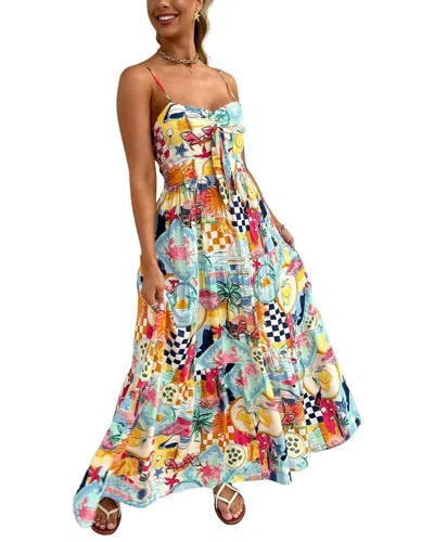 Ariel Tesoro Midi Dress In Multi