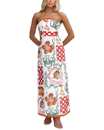 Ariel Tesoro Midi Dress In Multi