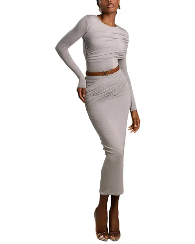 Ariel Tesoro Midi Dress In White