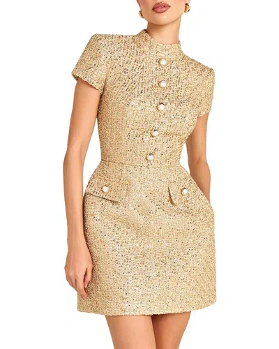 Ariel Tesoro Novelty Mini Dress In Brown
