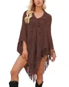 Ariel Tesoro Poncho In Brown