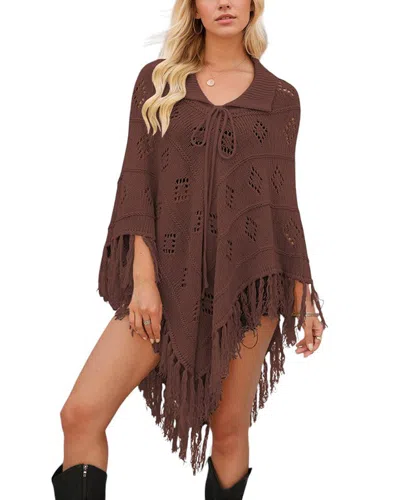 Ariel Tesoro Poncho In Brown