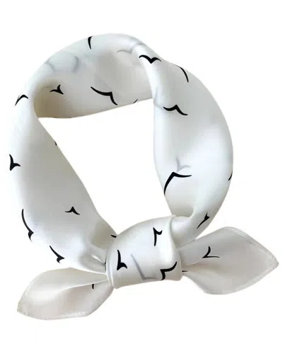 Ariel Tesoro Silk Scarf In White