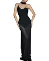 Ariel Tesoro Solid Maxi Dress In Black