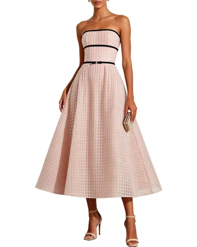 Ariel Tesoro Solid Maxi Dress In Pink