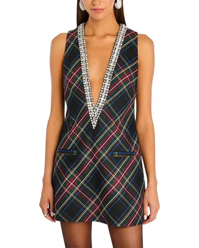 Ariel Tesoro Solid Mini Dress In Blue