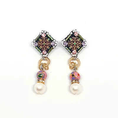 Ariel.c Jewellery Women's Pink / Purple / Gold Kerosang Pink Floral In Multi