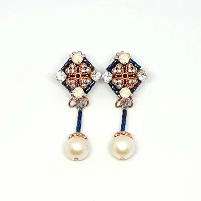 Ariel.c Jewellery Women's White / Rose Gold Kerosang Rosé - Pearl