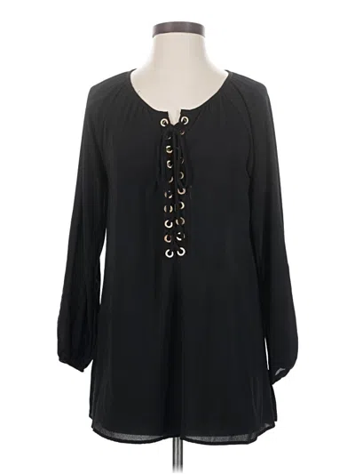 Pre-owned Ariella 3/4 Sleeve Blouse In Black