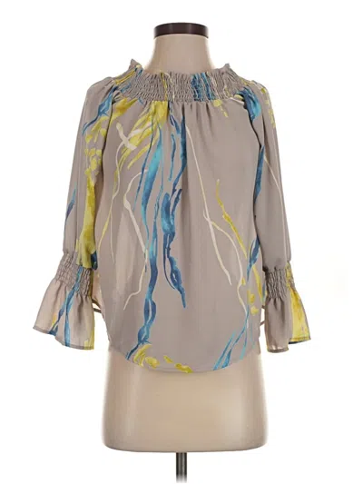 Ariella 3/4 Sleeve Blouse In Brown