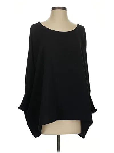 Pre-owned Ariella 3/4 Sleeve Top Black Boatneck Tops