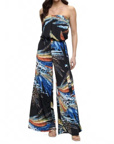 Ariella Belt Tube Jumpsuit In Black